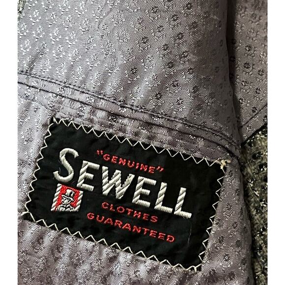 Vtg Sewell Gray Blue Colorful Fleck Tailored Tweed Blazer Sport Coat sz 44 - Picture 7 of 7
